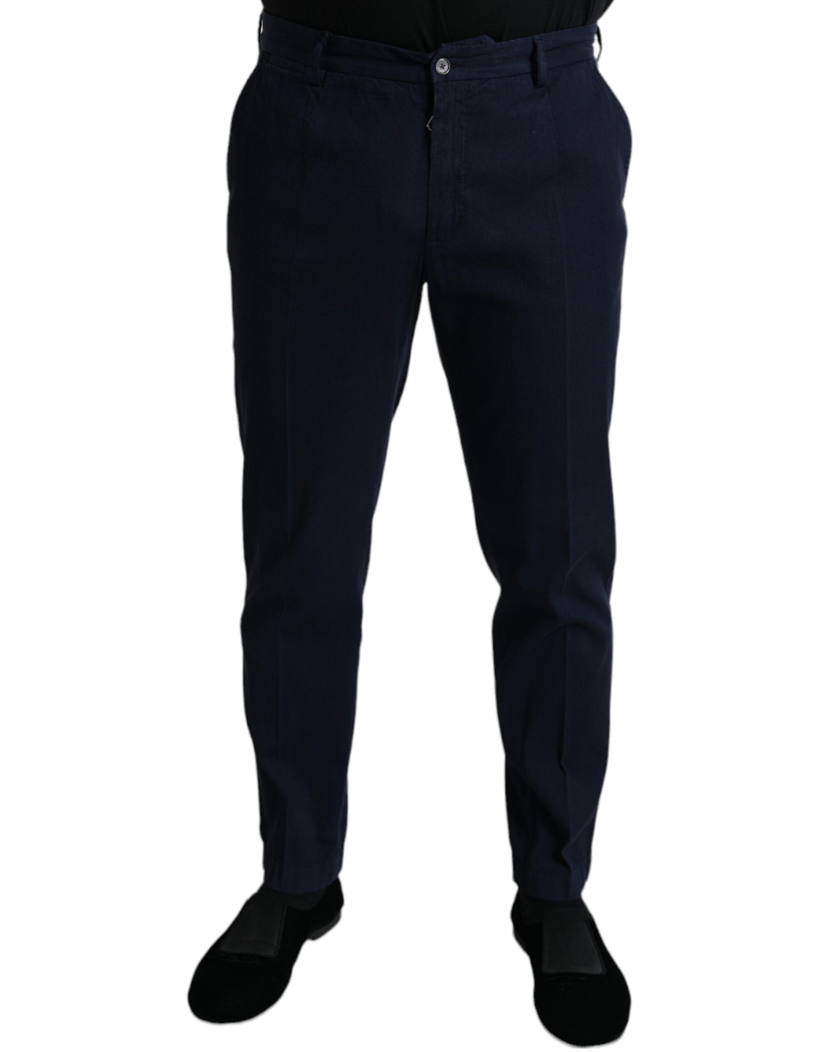 Elegante dunkelblaue Skinny-Anzughose