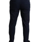 Elegante dunkelblaue Skinny-Anzughose