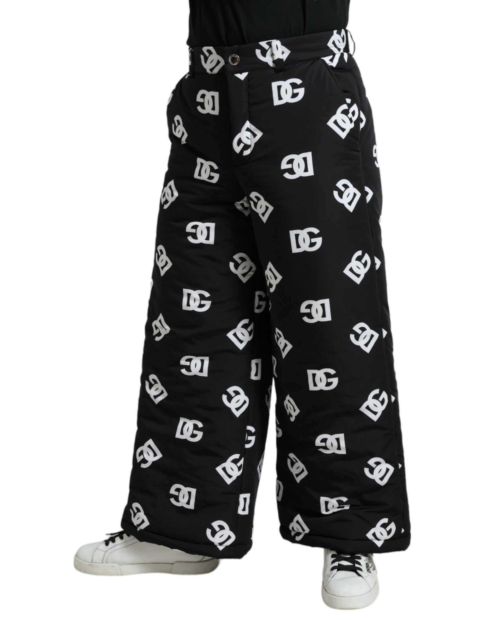 Elegante Hose mit weitem Bein und Signature-Print