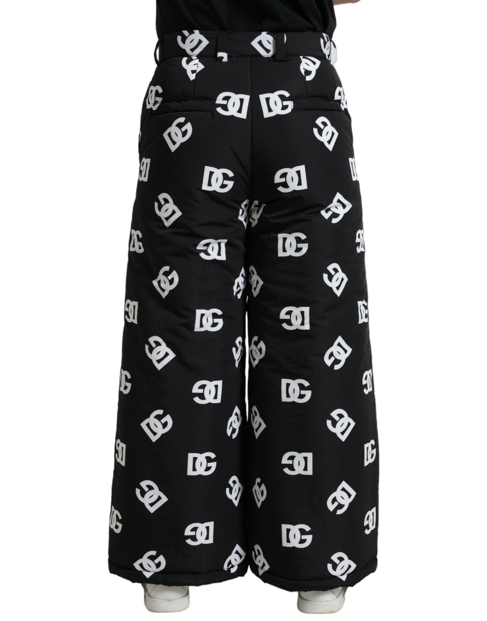 Elegante Hose mit weitem Bein und Signature-Print