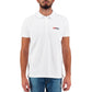 Elegant White Cotton Polo Shirt with Contrasting Logo