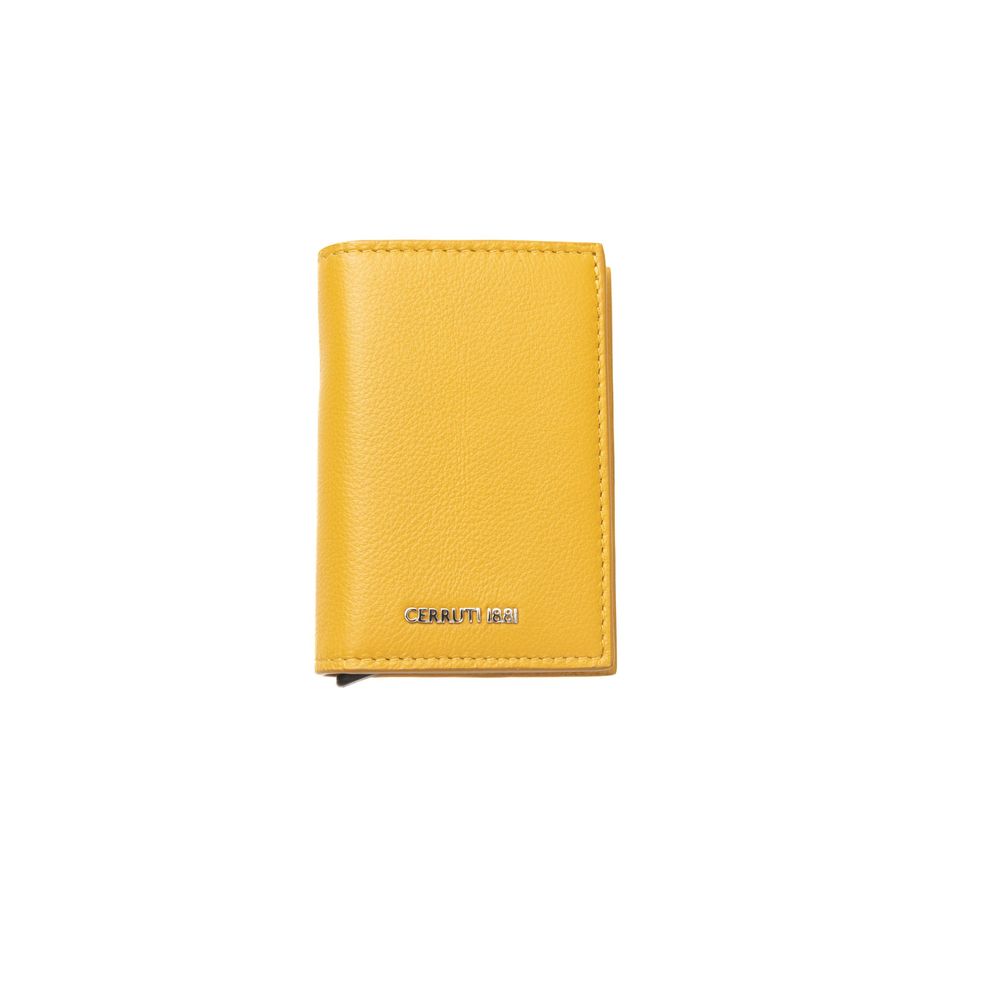 Yellow Leather Mens Wallet