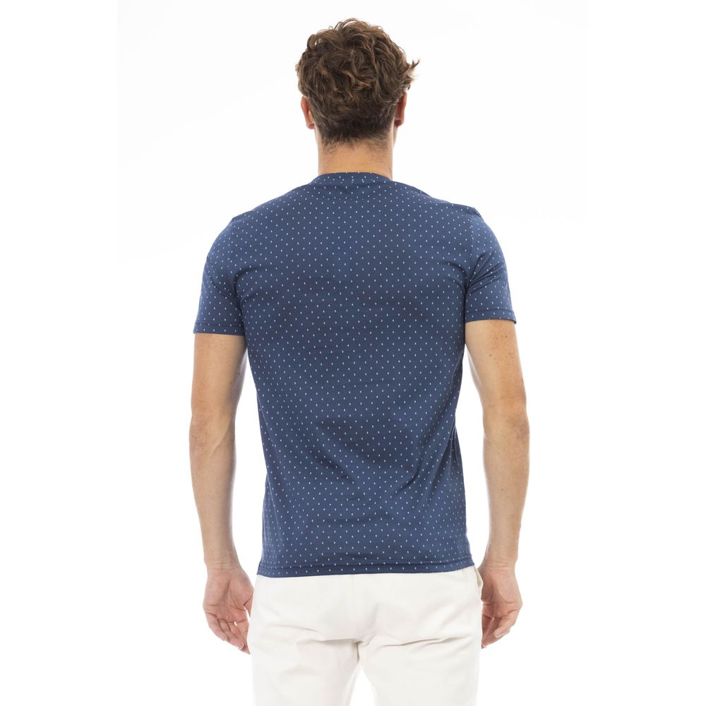 Blaues Herren-T-Shirt aus Baumwolle