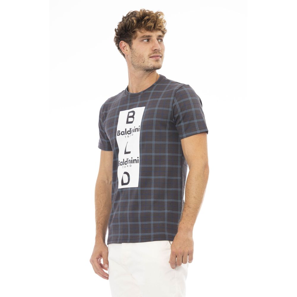 Graues Herren-T-Shirt aus Baumwolle