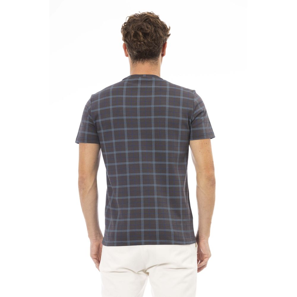 Graues Herren-T-Shirt aus Baumwolle