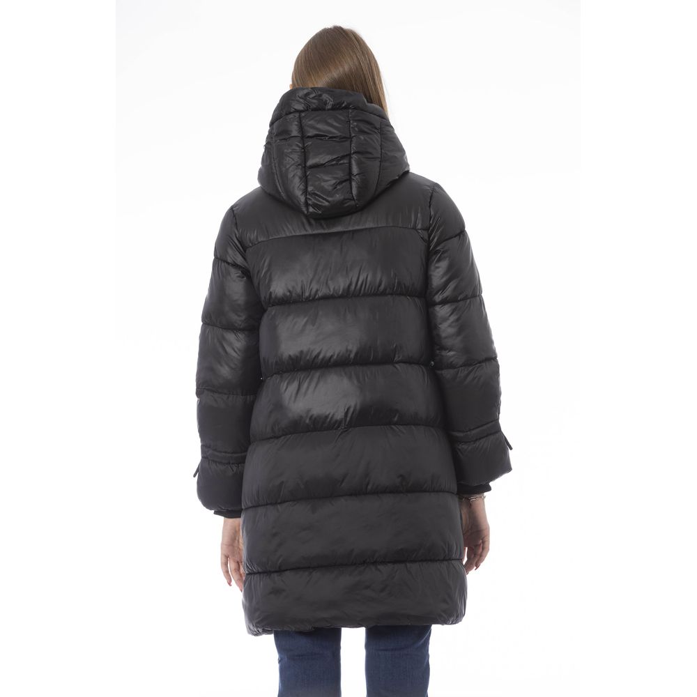 Schwarze Nylon Damenjacke