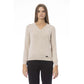 Beige Kaschmir Damen Pullover