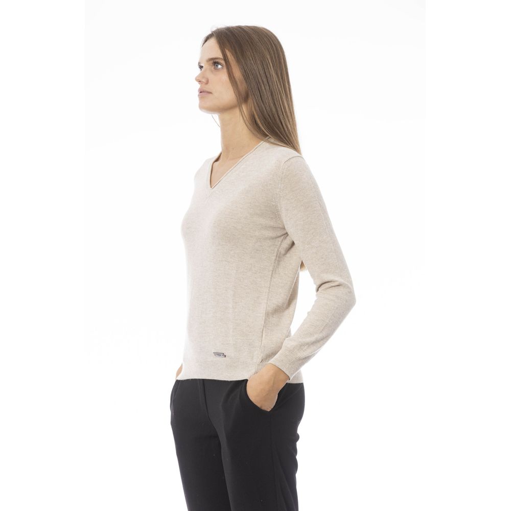 Beige Kaschmir Damen Pullover