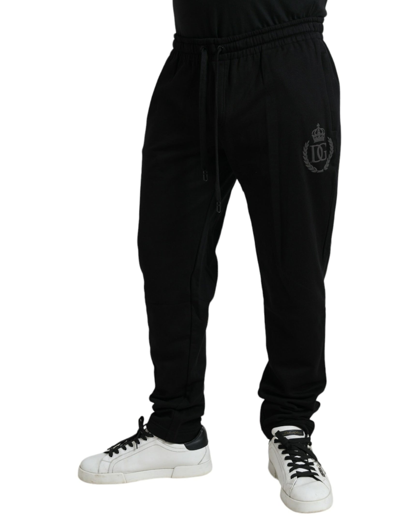 Elegante schwarze Jogginghose aus Baumwolle