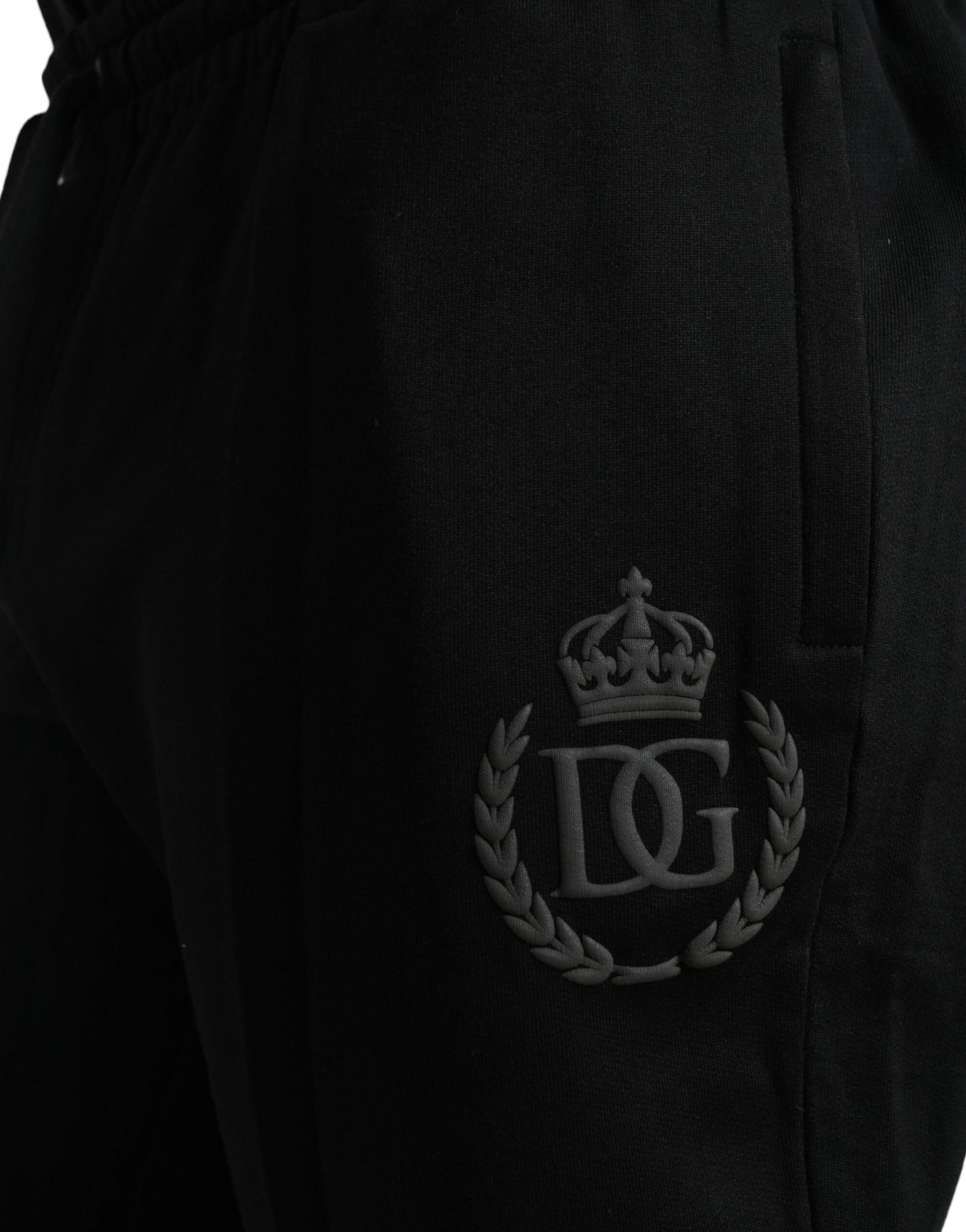 Eleganti pantaloni da jogging in cotone nero