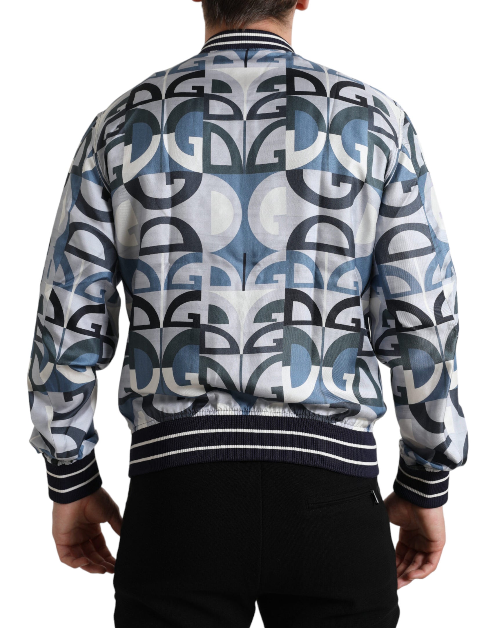 Bomber in seta multicolore - Eleganza classica