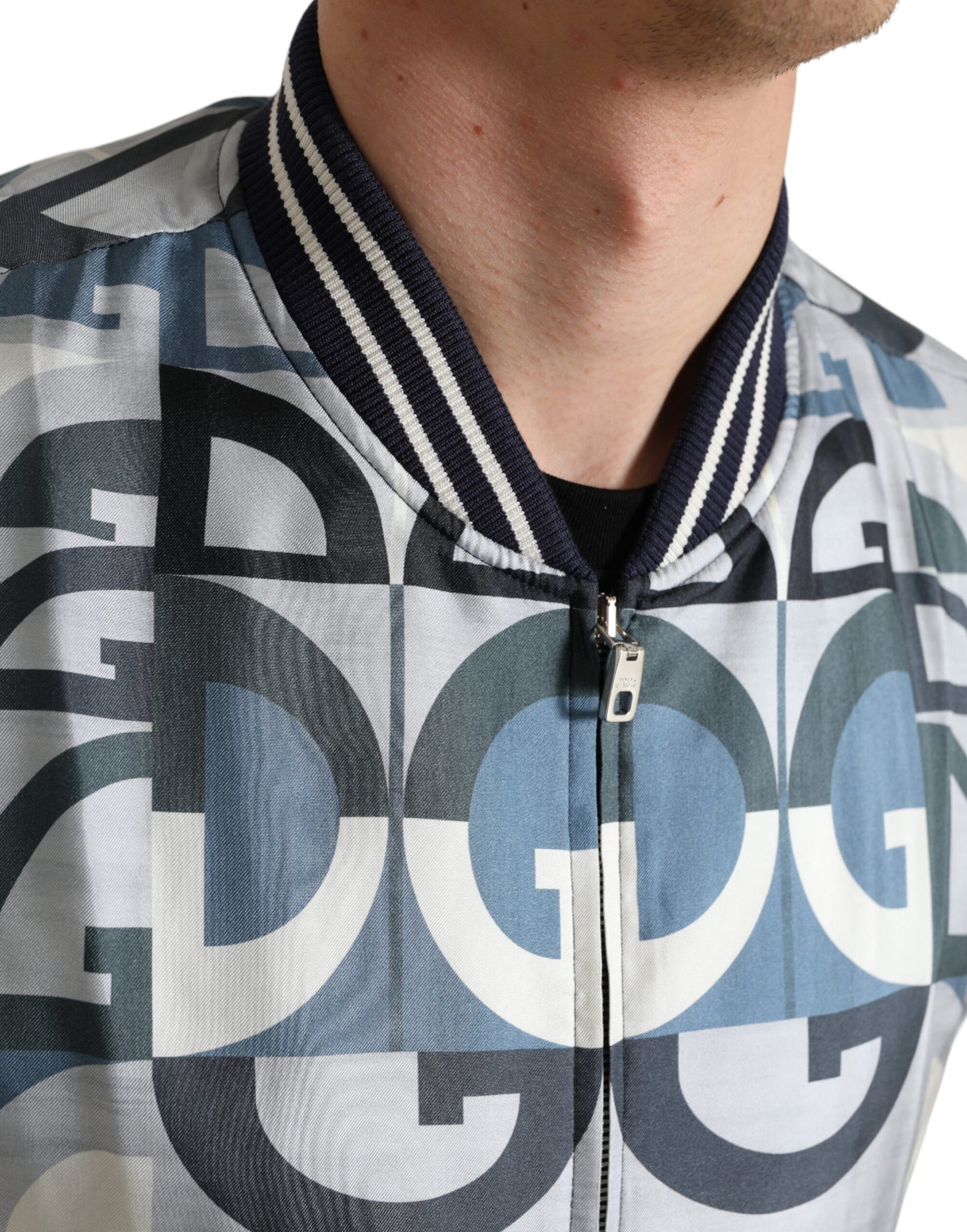Bomber in seta multicolore - Eleganza classica