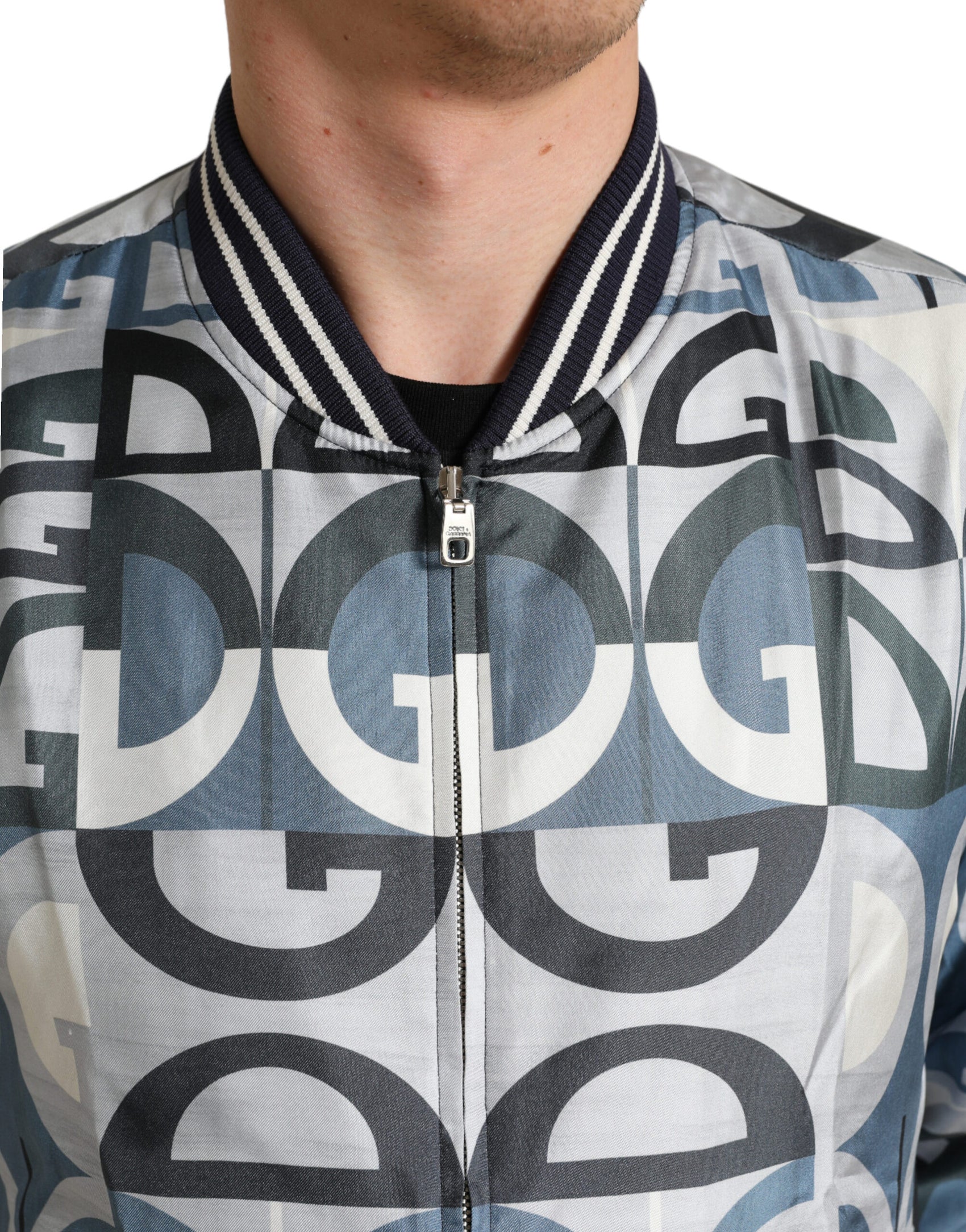 Bomber in seta multicolore - Eleganza classica