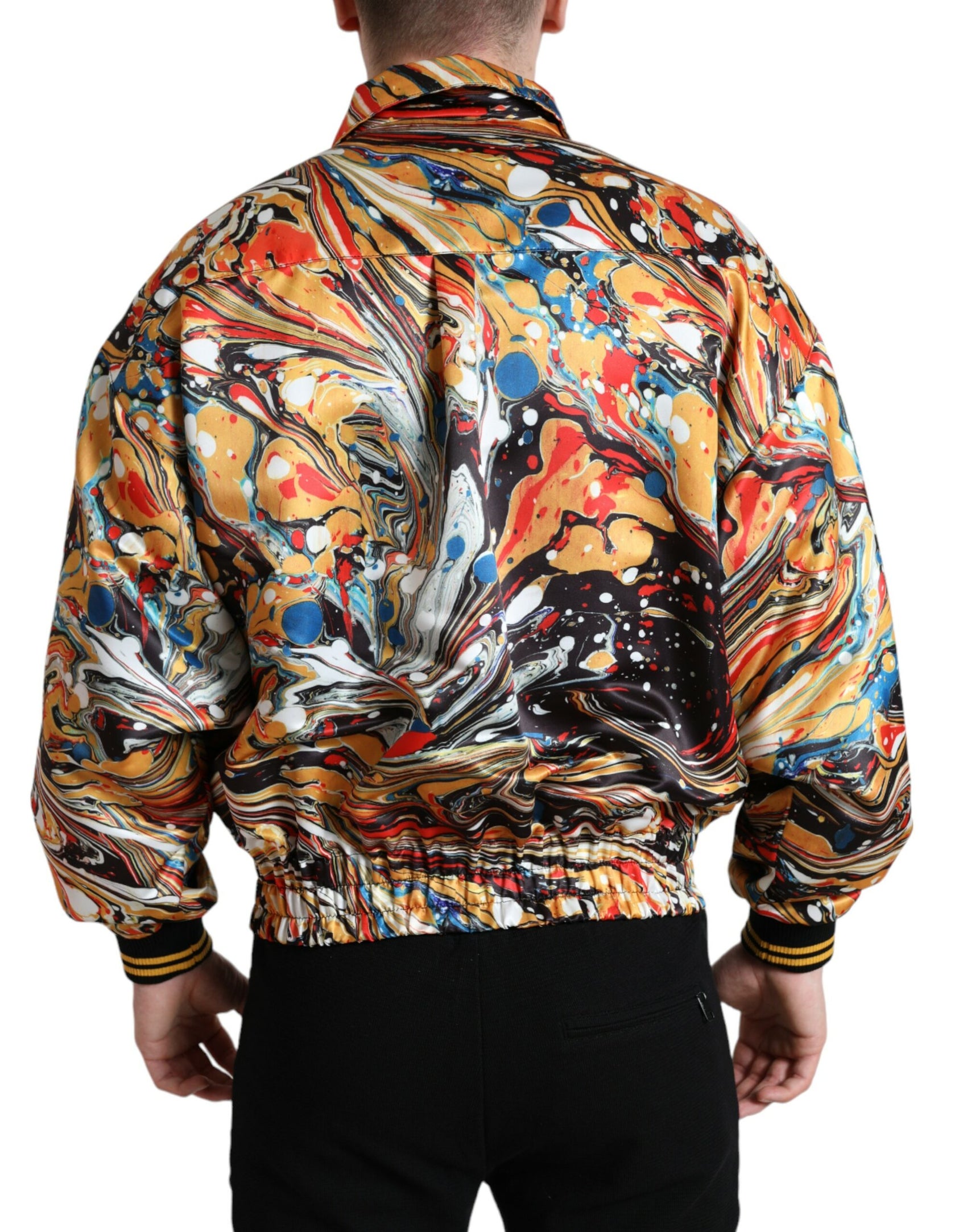 Giubbotto bomber astratto colorato