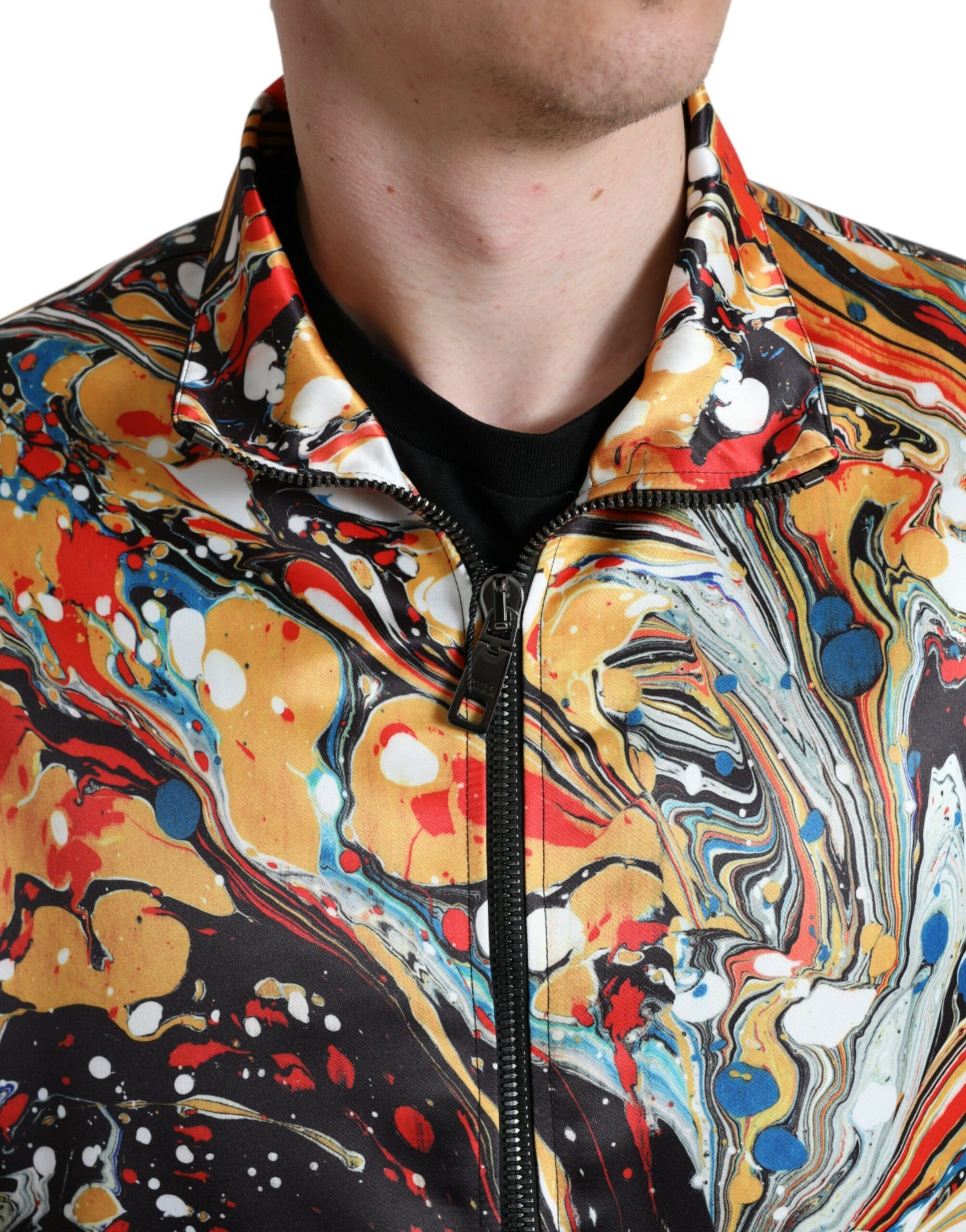 Giubbotto bomber astratto colorato