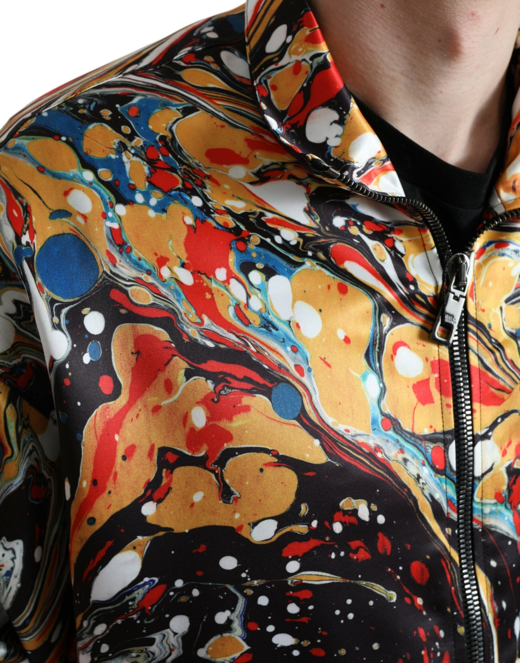 Giubbotto bomber astratto colorato