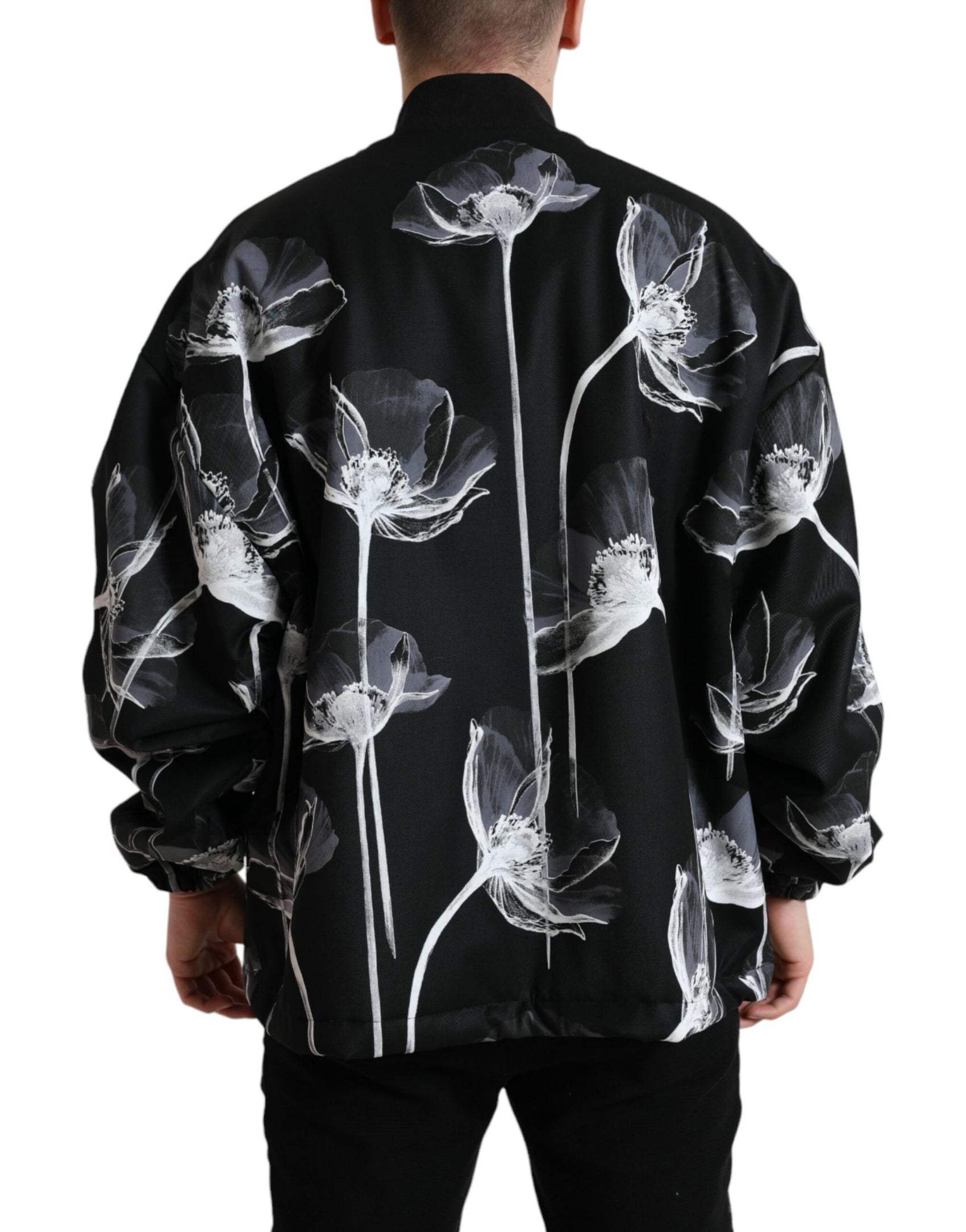 Elegante bomber con stampa floreale