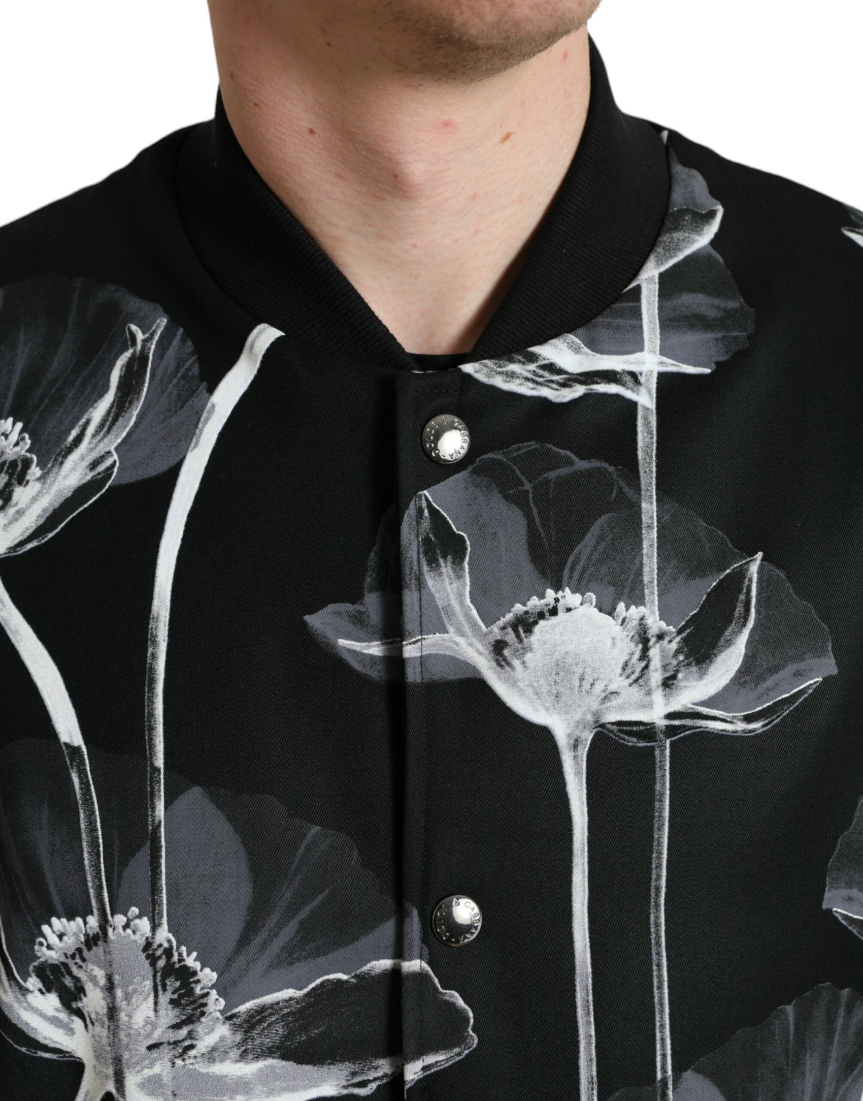 Elegante bomber con stampa floreale