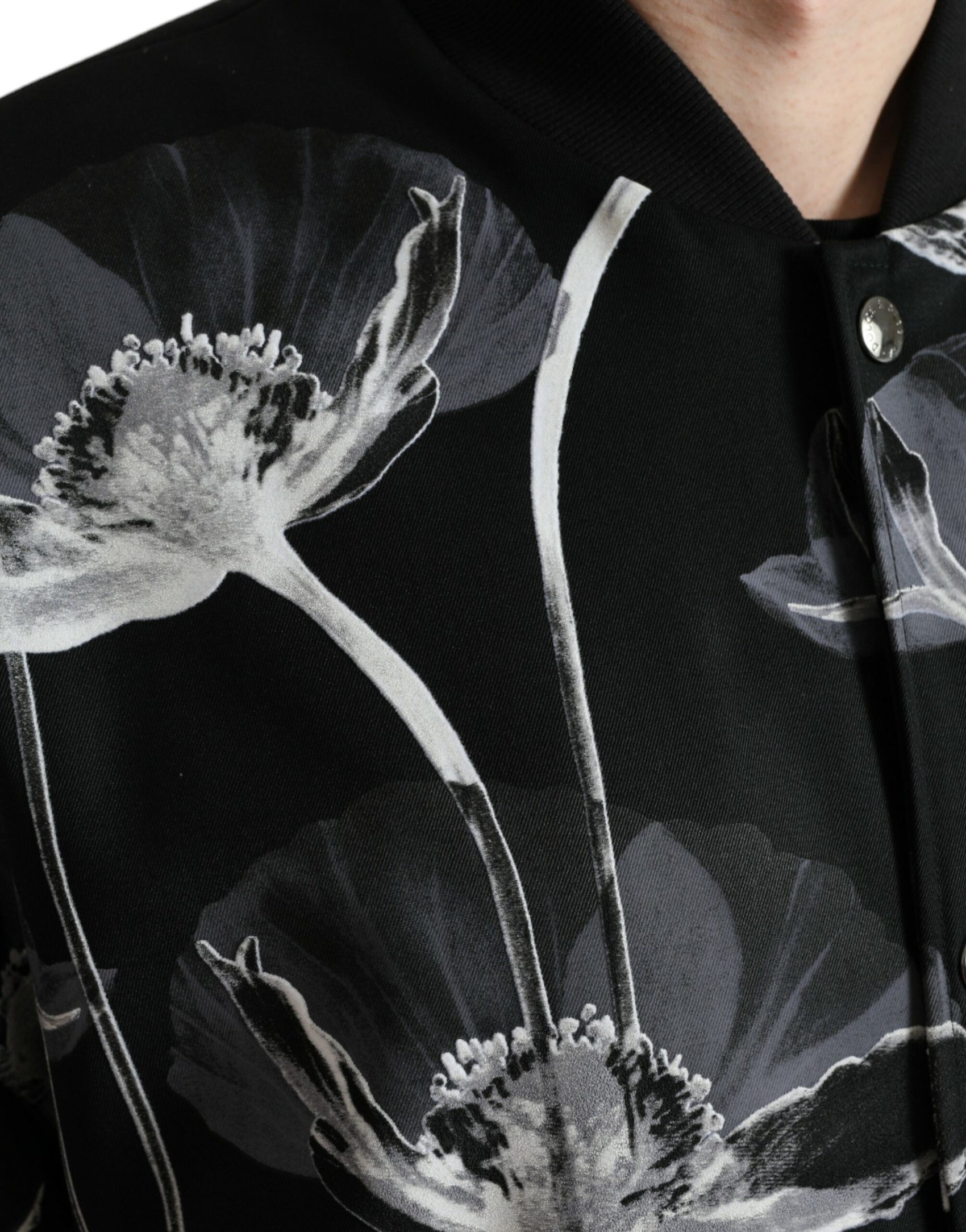 Elegante bomber con stampa floreale