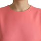 Dolce & Gabbana Pink Virgin Wool Sleeveless Mini Dress