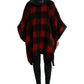 Elegant Buffalo Check Poncho Jacket