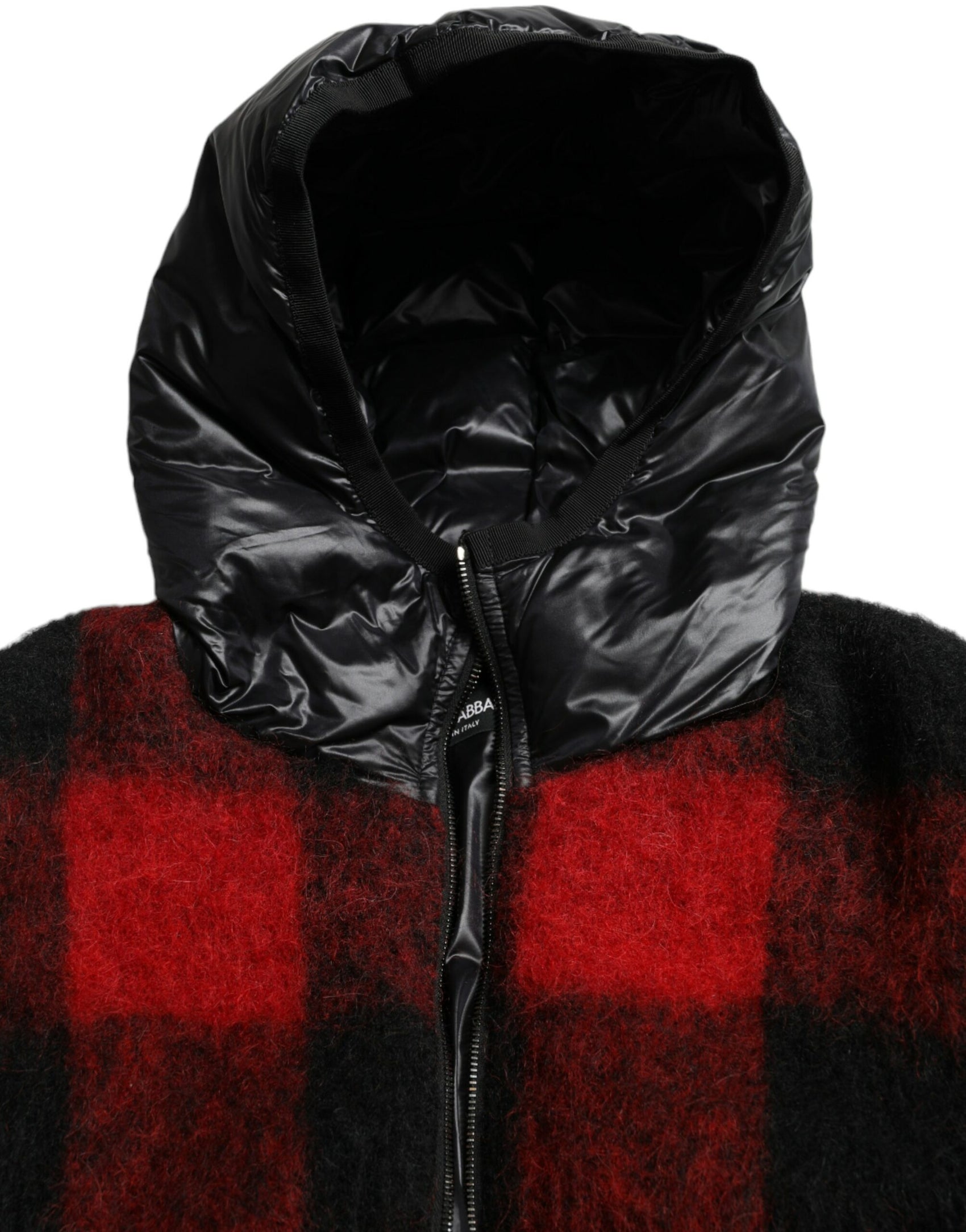 Elegante giacca poncho a quadri di bufalo