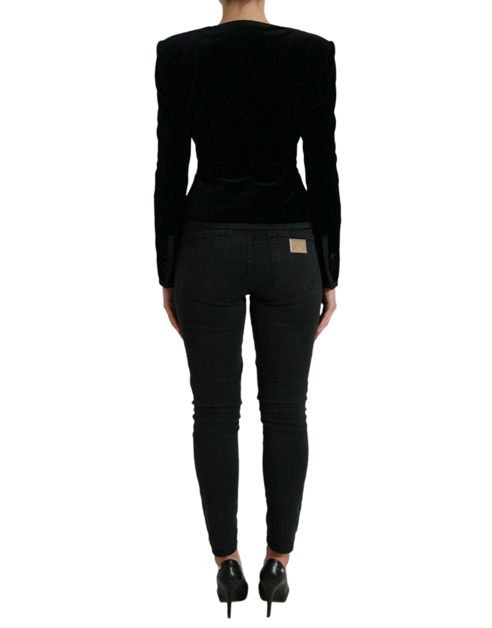Elegante Blazer Doppiopetto in Cotone e Seta