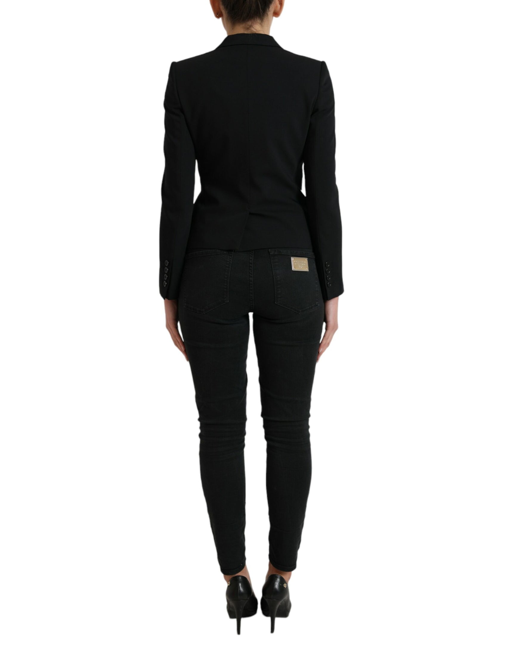 Blazer elegante in misto lana con revers a lancia