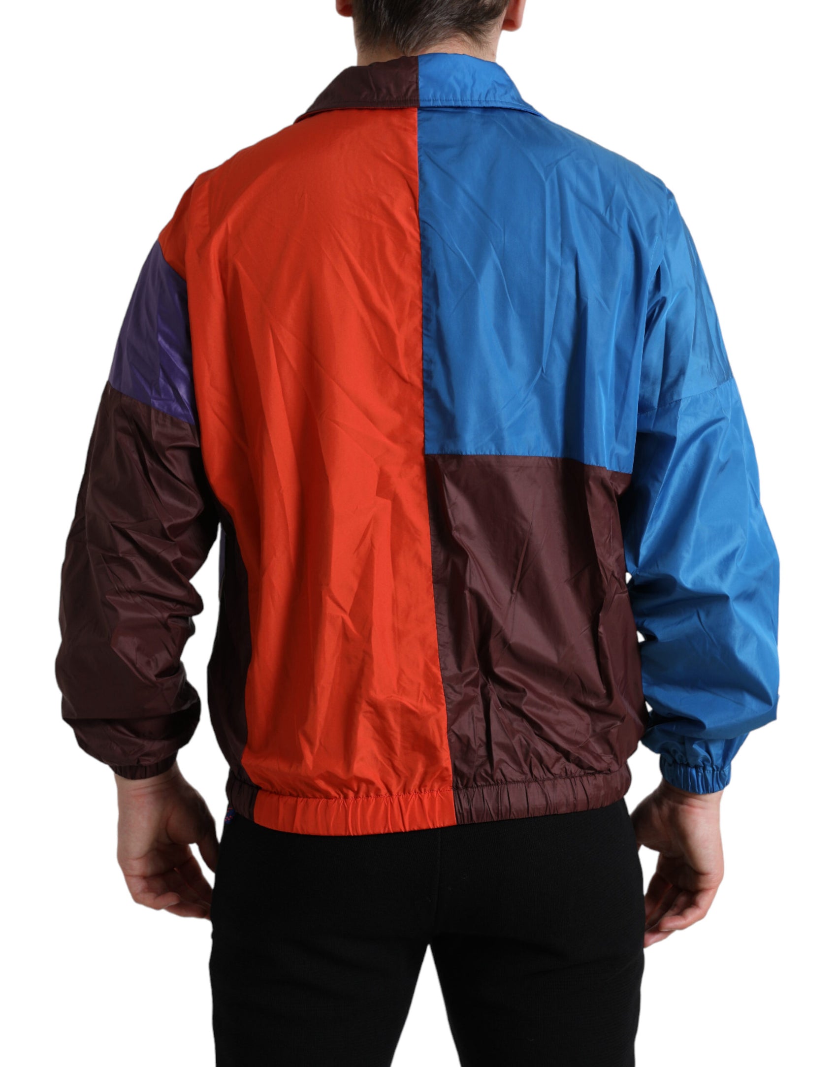 Giacca antivento in tessuto tecnico multicolore