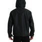 Sleek Black Windbreaker Jacket