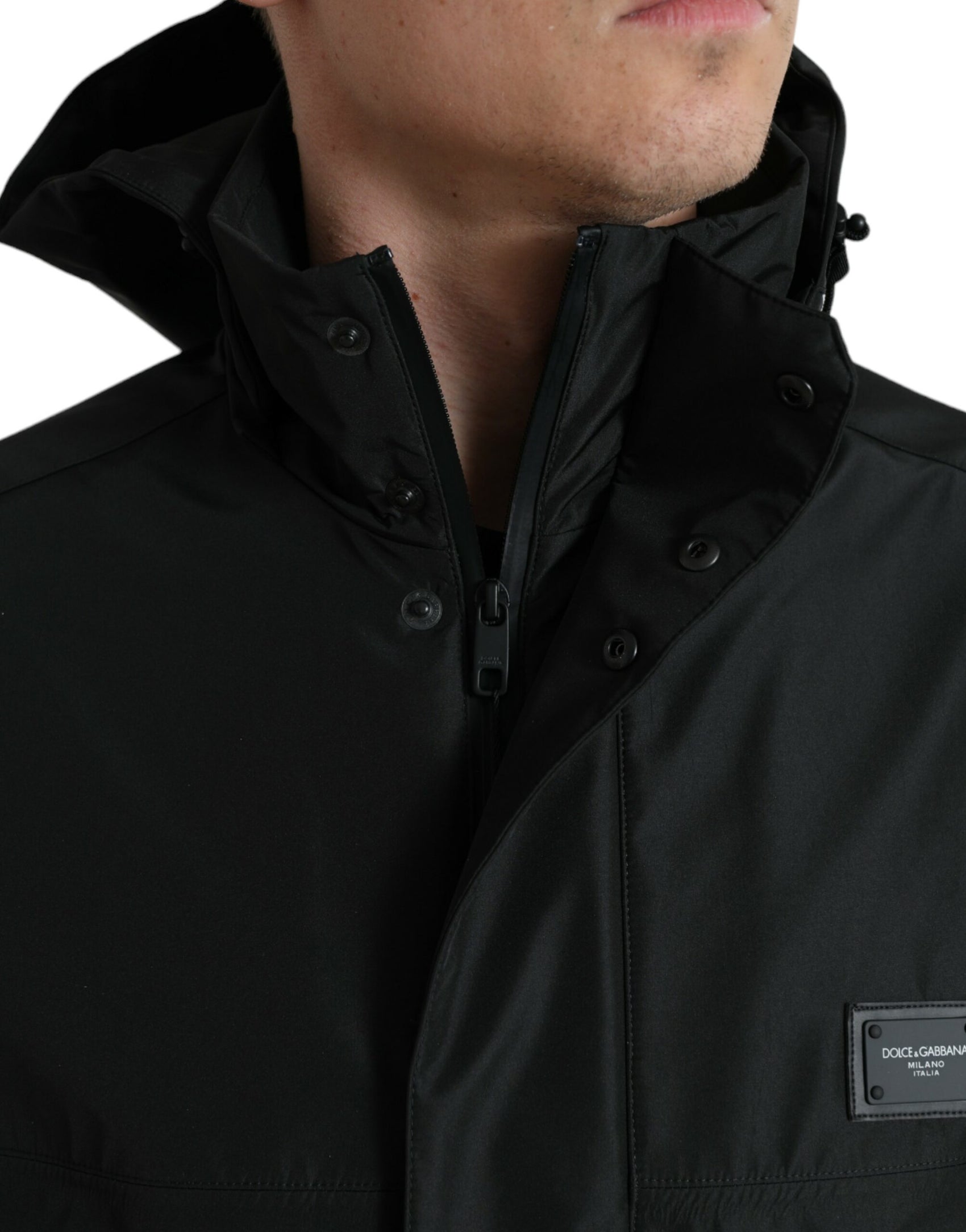 Giacca antivento nera elegante