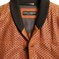 Elegant Leather Perforated Bomber Jacket