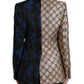 Elegant Multicolor Patchwork Blazer