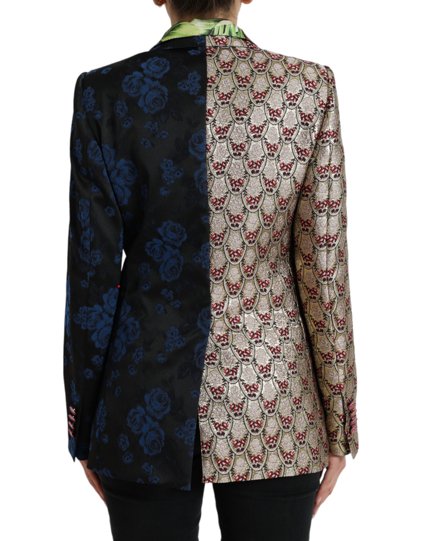 Elegante Blazer Patchwork Multicolore