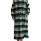 Elegant Green Plaid Long Coat