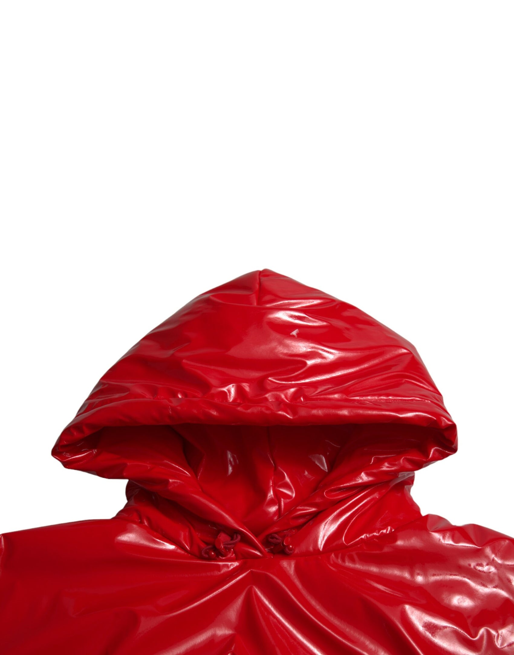 Giacca corta rossa lucida chic