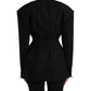 Elegant Striped Virgin Wool Blazer