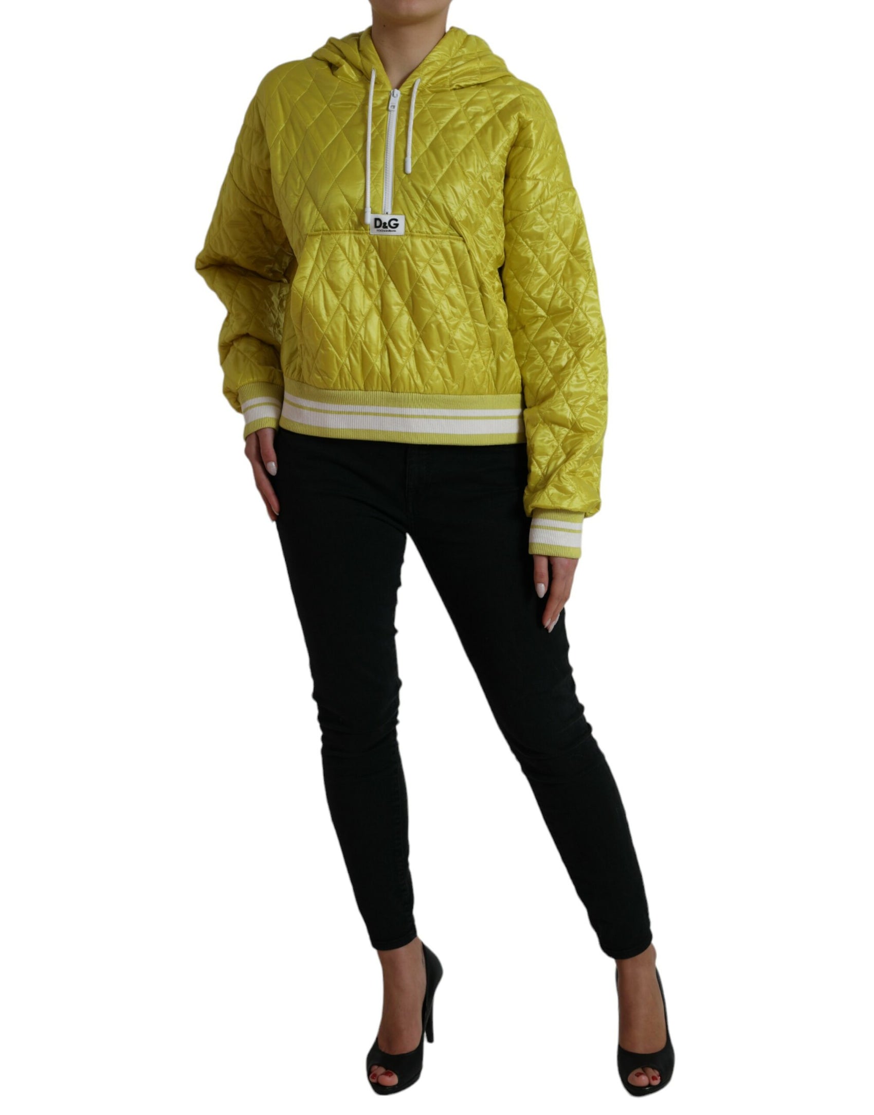 Giacca con cappuccio giallo radioso