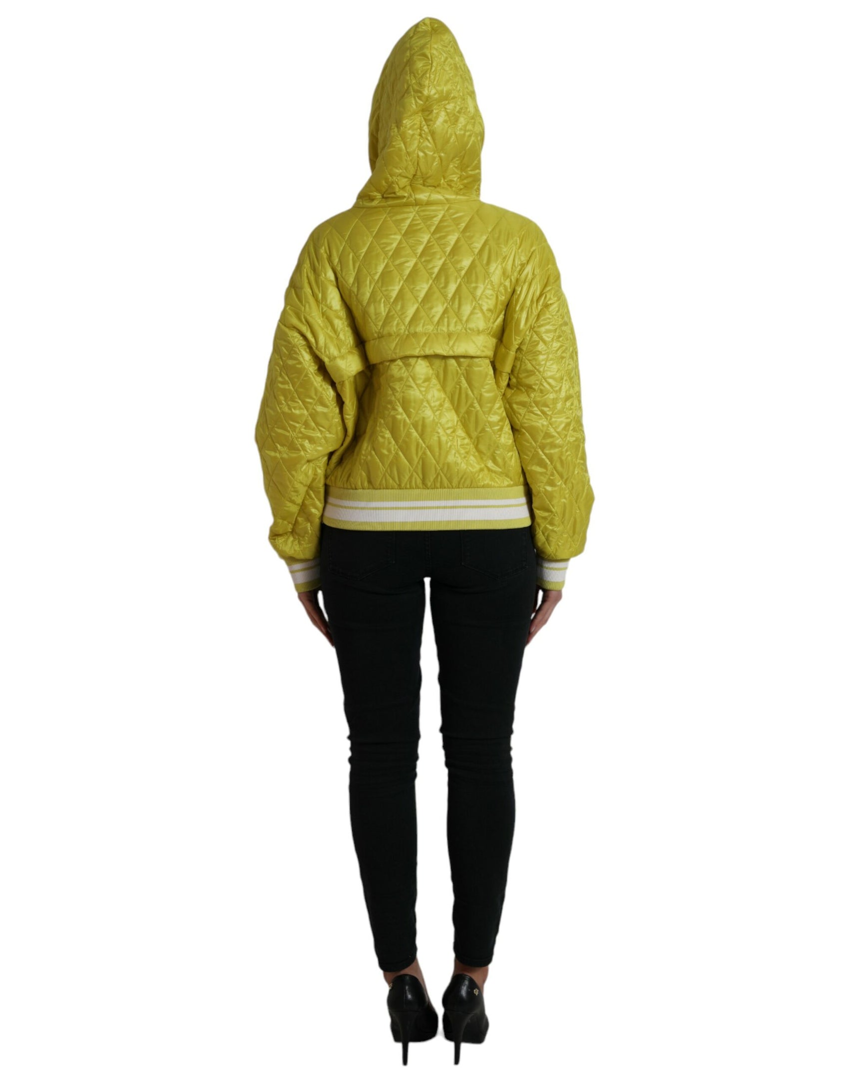 Giacca con cappuccio giallo radioso