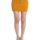 Chic Yellow Corduroy Mini Skirt