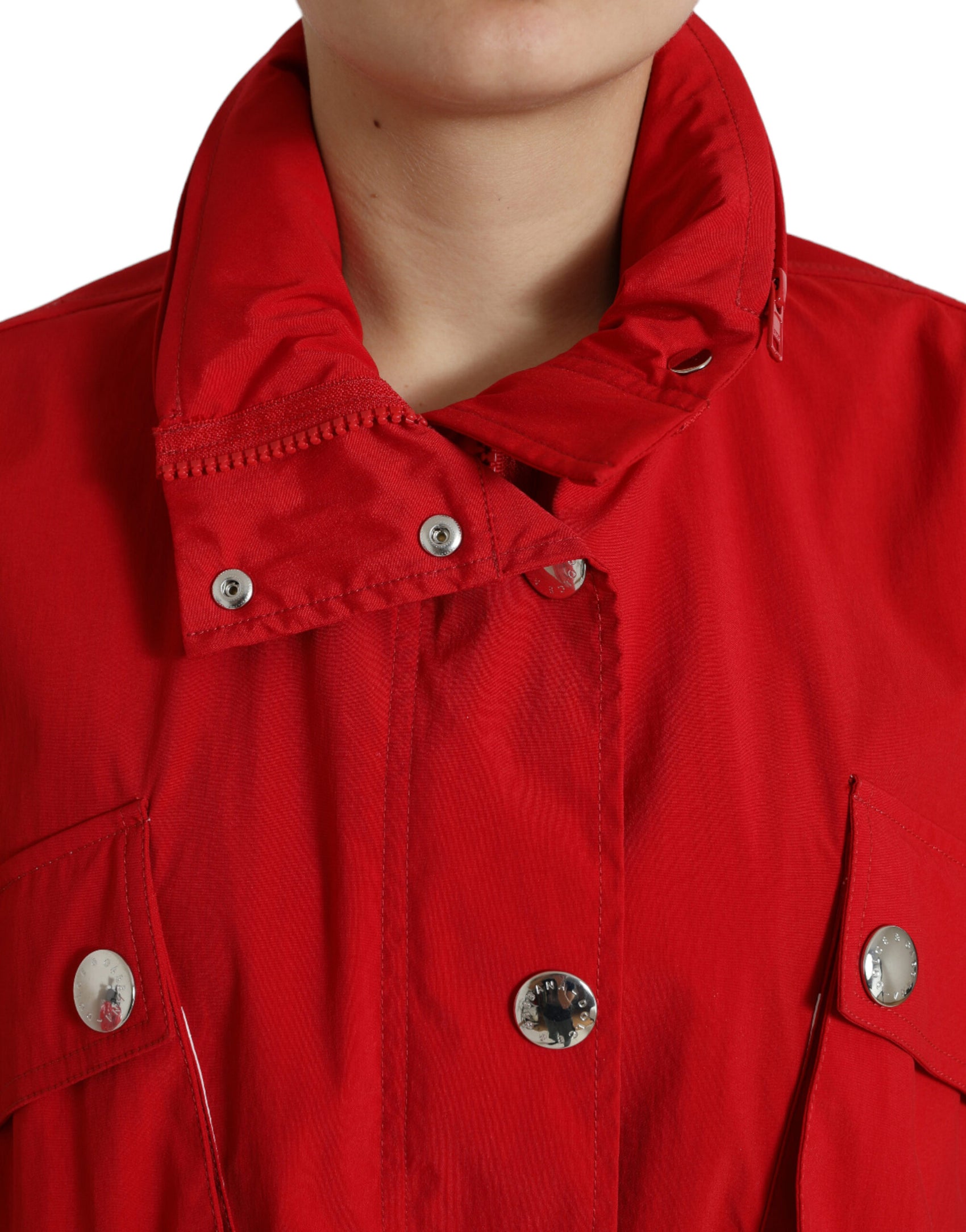 Elegante giacca rossa a maniche lunghe