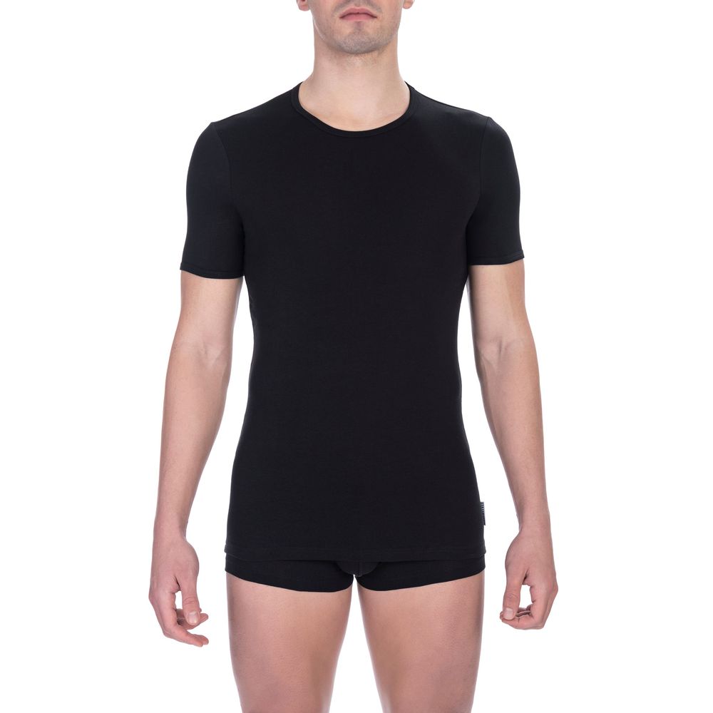 T-shirt da uomo in cotone nero