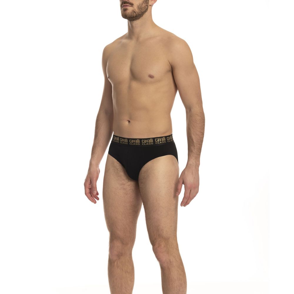 Black Cotton Men Brief Pair