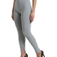 Eleganti leggings a vita alta in grigio