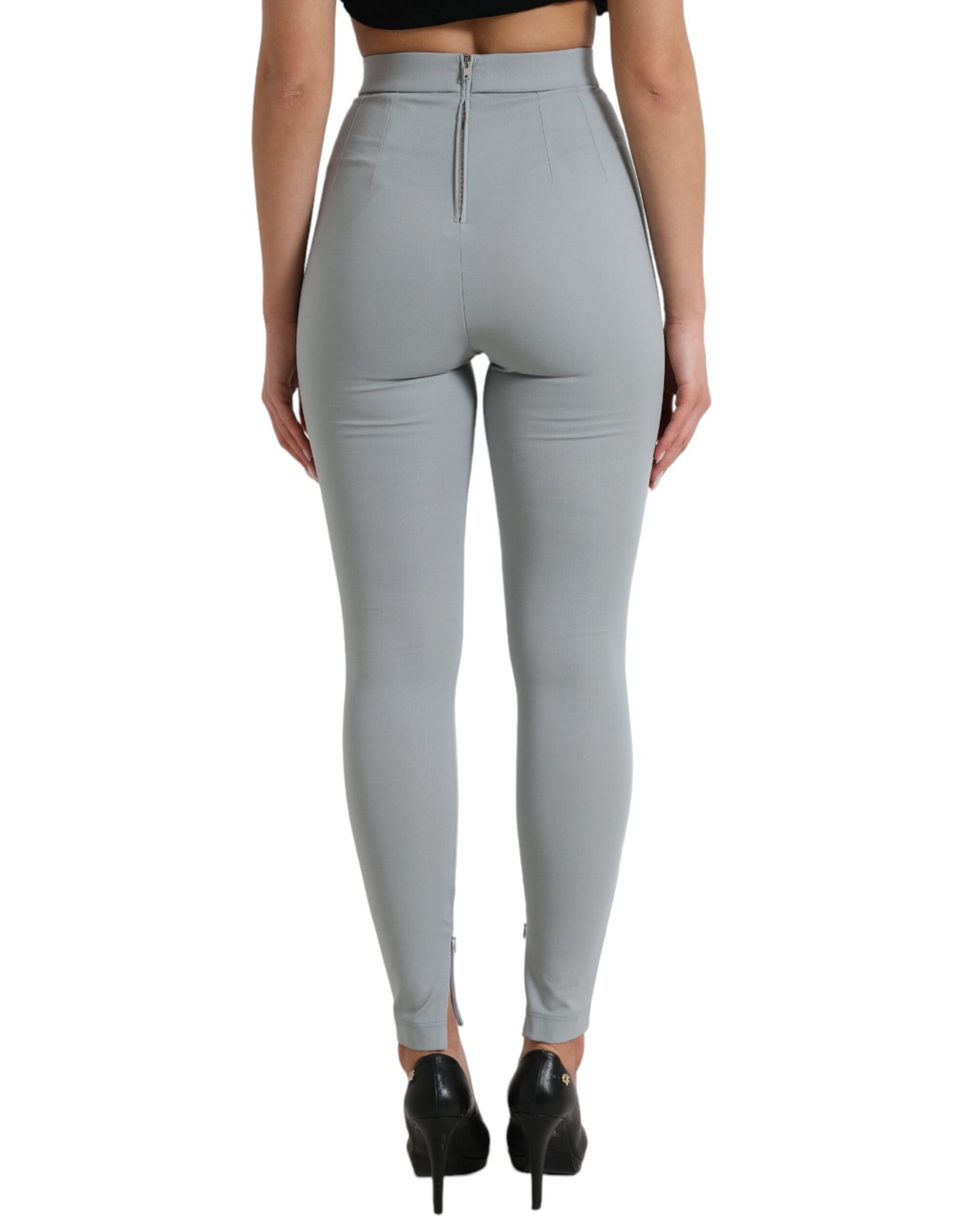 Eleganti leggings a vita alta in grigio