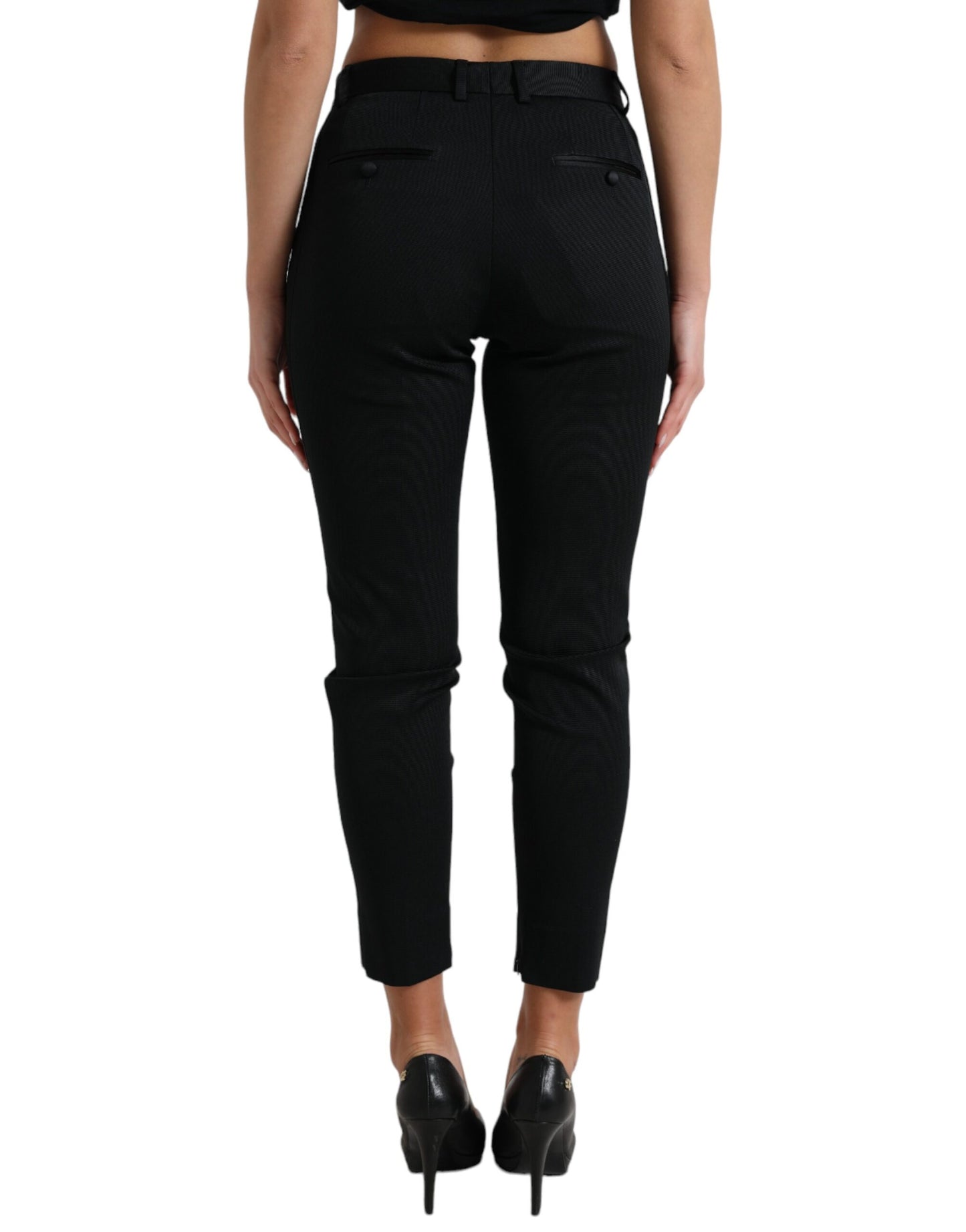 Pantaloni skinny cropped a vita alta chic