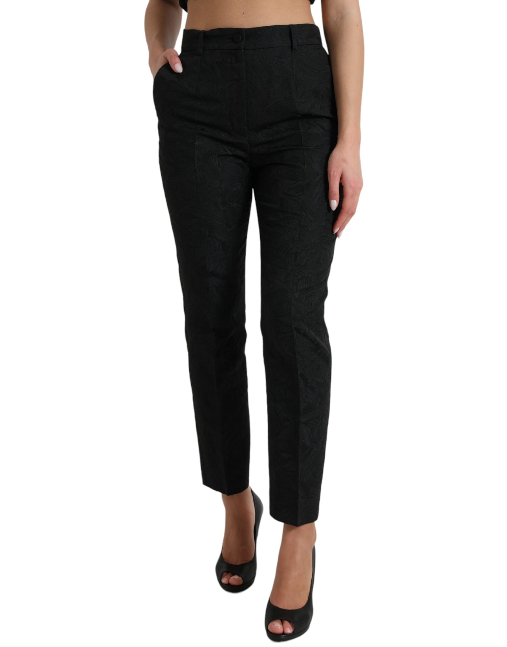 Pantaloni eleganti affusolati a vita alta