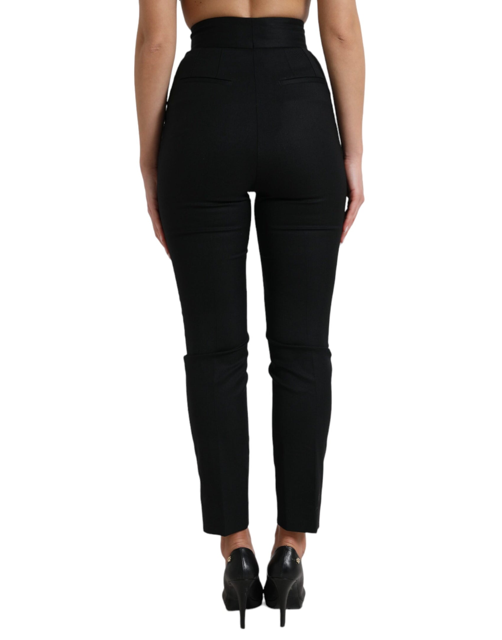 Elegante High Waist Tapered Wollhose