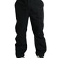 Elegante, lässige, schwarze, gerade Hose