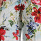 Pantaloni a gamba larga a vita alta con motivo floreale